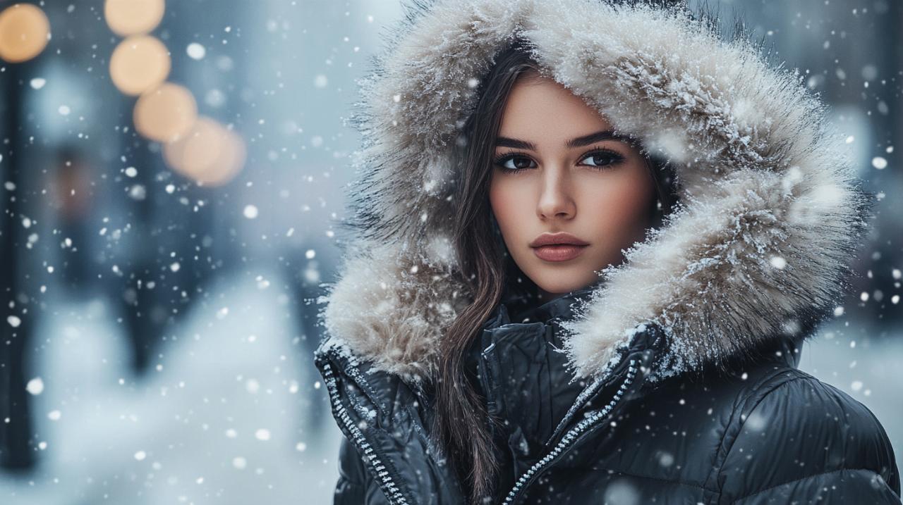 De los Alpes a la pasarela: la transformación del abrigo de plumas mujer con plumas de oca natural y capucha de piel
